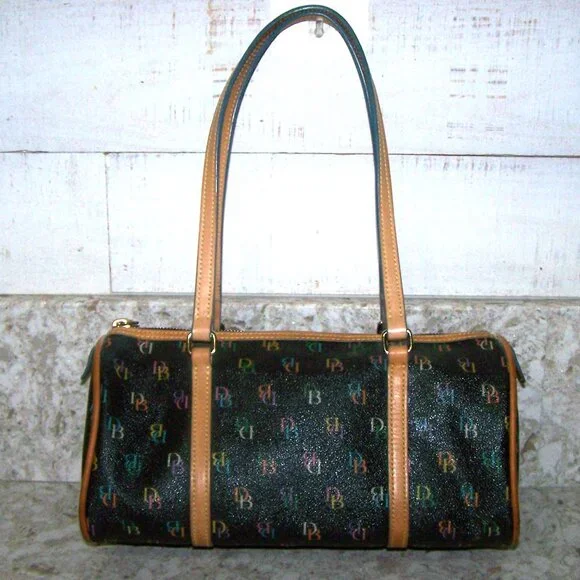 Dooney & Bourke VTG DB Monogram Barrel Bag - Picture 2 of 13